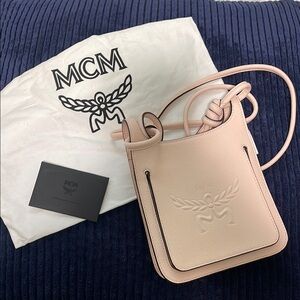 MCM Pink Leather Crossbody Bag
